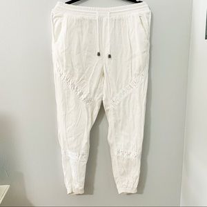 Topshop white joggers